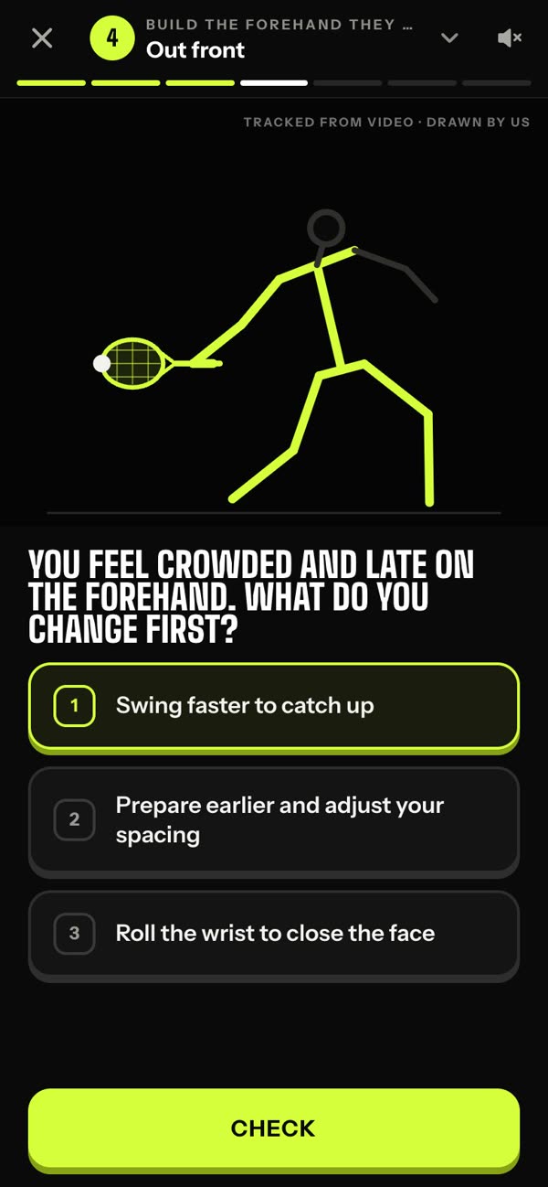 Your call first: a screen from The forehand