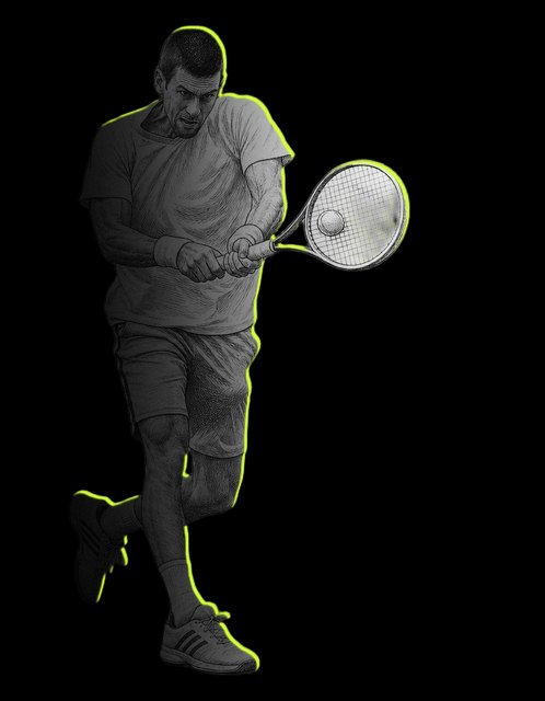 Novak Djokovic's backhand, traced