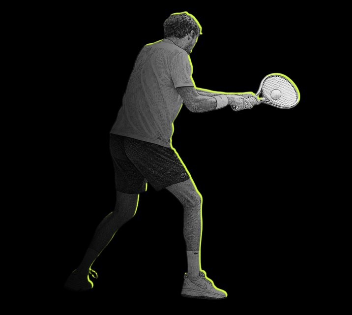 Daniil Medvedev's backhand, traced