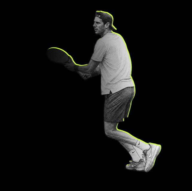 Del Potro's forehand, instant 1 of 8