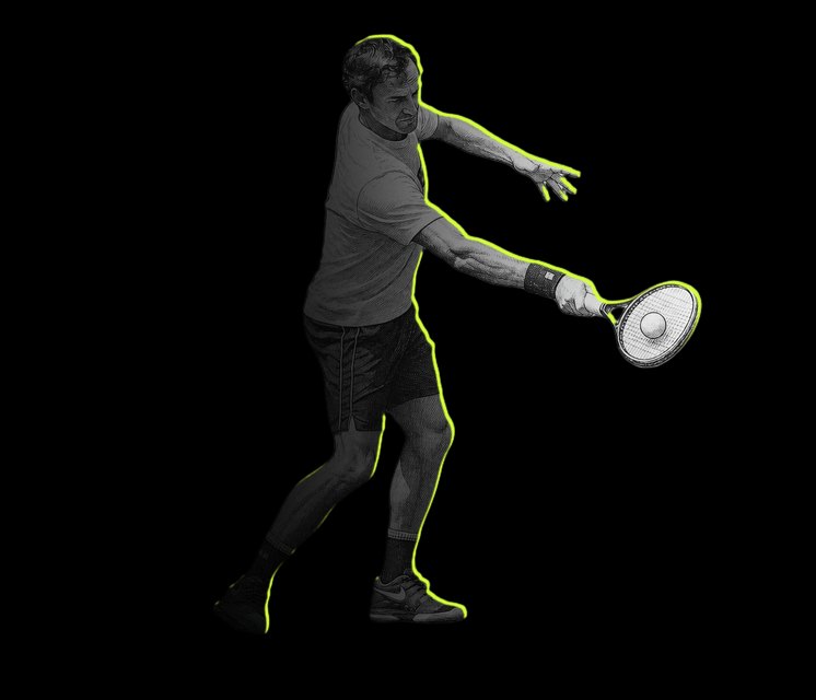 Roger Federer's forehand, traced