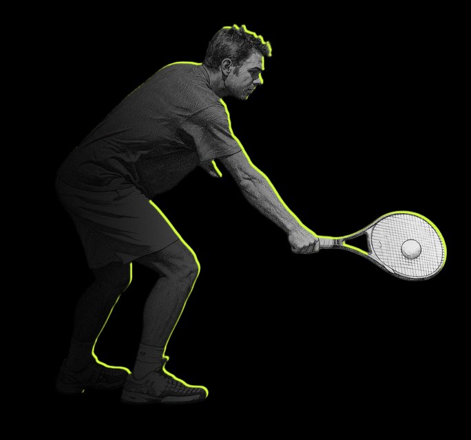 Wawrinka's slice, traced