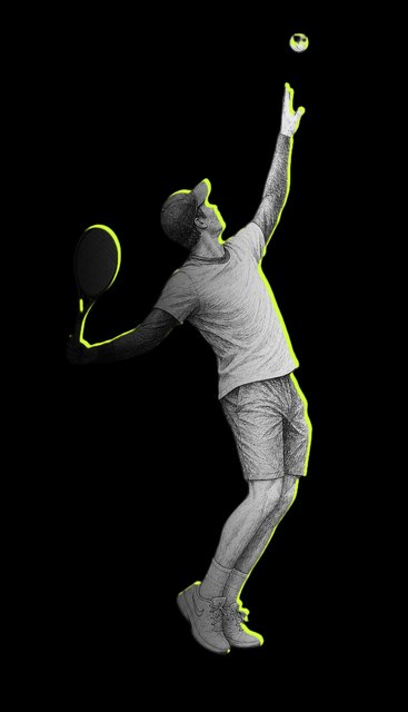 Pete Sampras's serve, traced